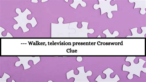 tv presenter crossword clue|klass tv presenter crossword clue.